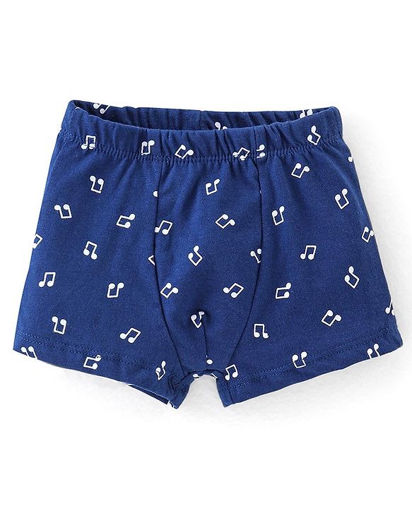 Babyhug 100% Cotton Knit Penguin Printed Trunk Pack of 5 - Multicolour