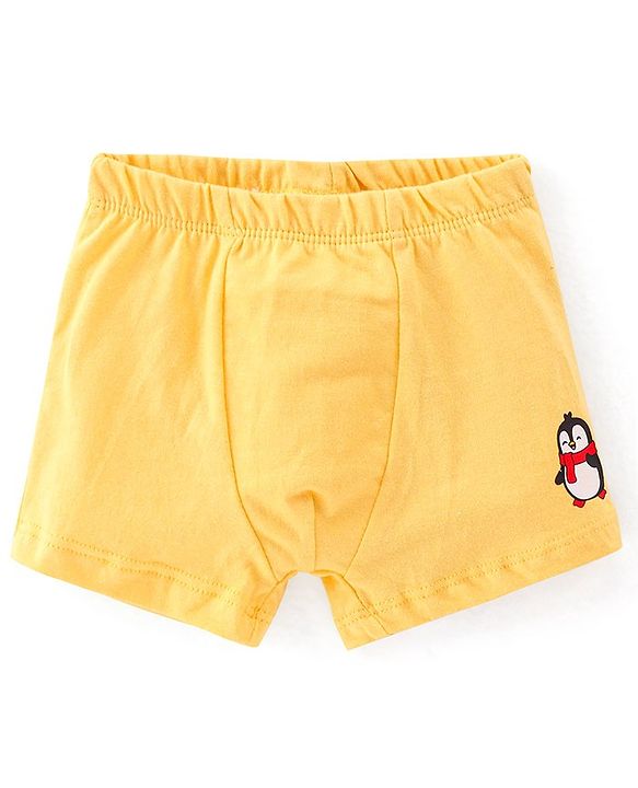 Babyhug 100% Cotton Knit Penguin Printed Trunk Pack of 5 - Multicolour