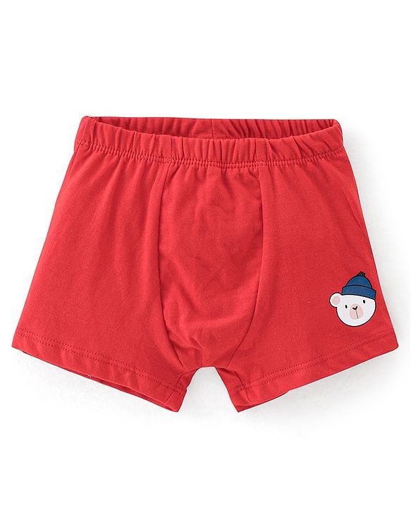Babyhug 100% Cotton Knit Penguin Printed Trunk Pack of 5 - Multicolour