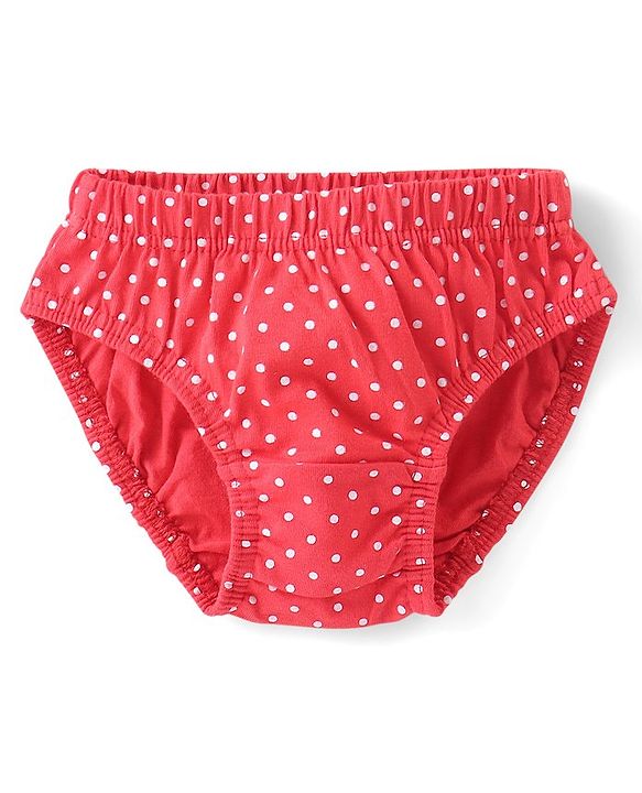 Babyhug 100% Cotton Antibacterial Panties Pack Of 3 - White & Pink & Navy Blue