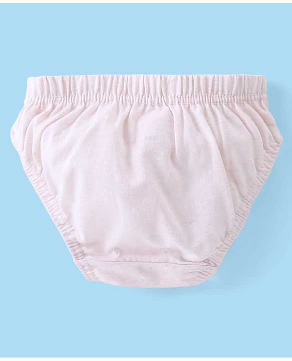 Babyhug 100% Cotton Antibacterial Panties Pack Of 3 - White & Pink & Navy Blue