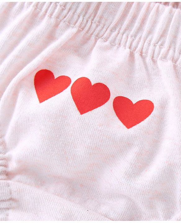 Babyhug 100% Cotton Antibacterial Panties Pack Of 3 - White & Pink & Navy Blue