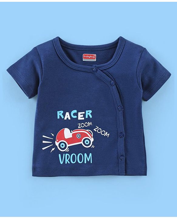 Babyhug 100% Cotton Knit Antibacterial Vest with Star Print Pack of 5 - Multicolour