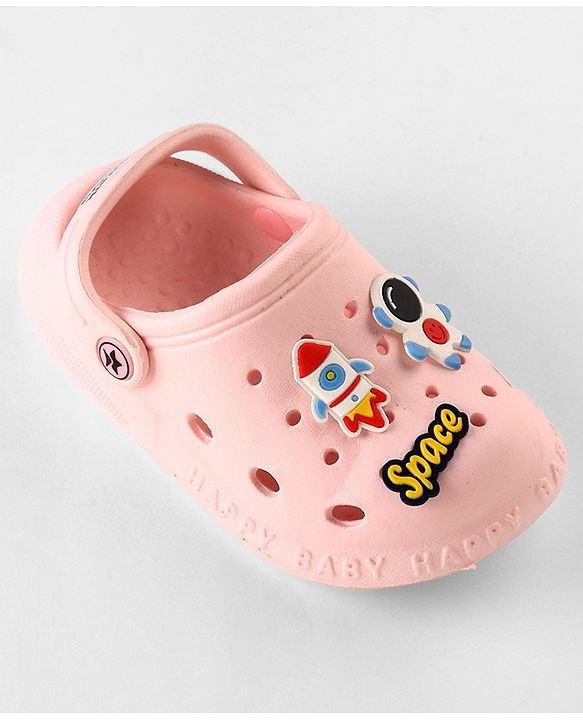 Cute Walk by Babyhug Clogs Space Appliques - Pink