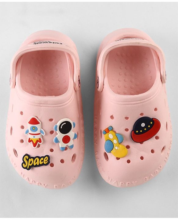 Cute Walk by Babyhug Clogs Space Appliques - Pink
