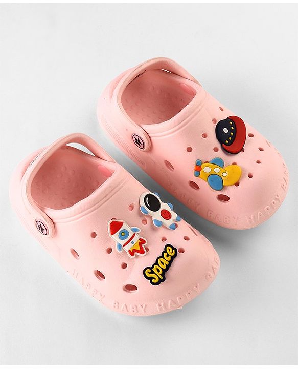 Cute Walk by Babyhug Clogs Space Appliques - Pink