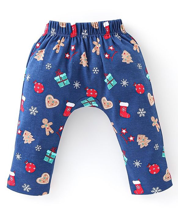 Babyhug Interlock Knit Full Length Diaper Leggings Stripes Design Pack of 3 -Multicolour