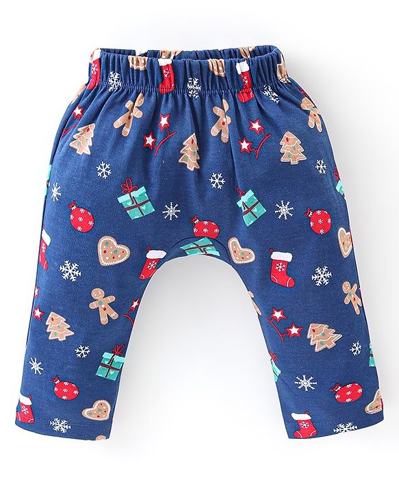 Babyhug Interlock Knit Full Length Diaper Leggings Stripes Design Pack of 3 -Multicolour