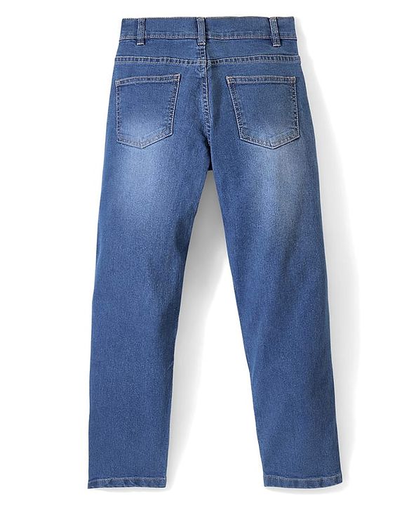 Pine Kids Cotton Rich Full Length Stretchable Denim - Mid Blue