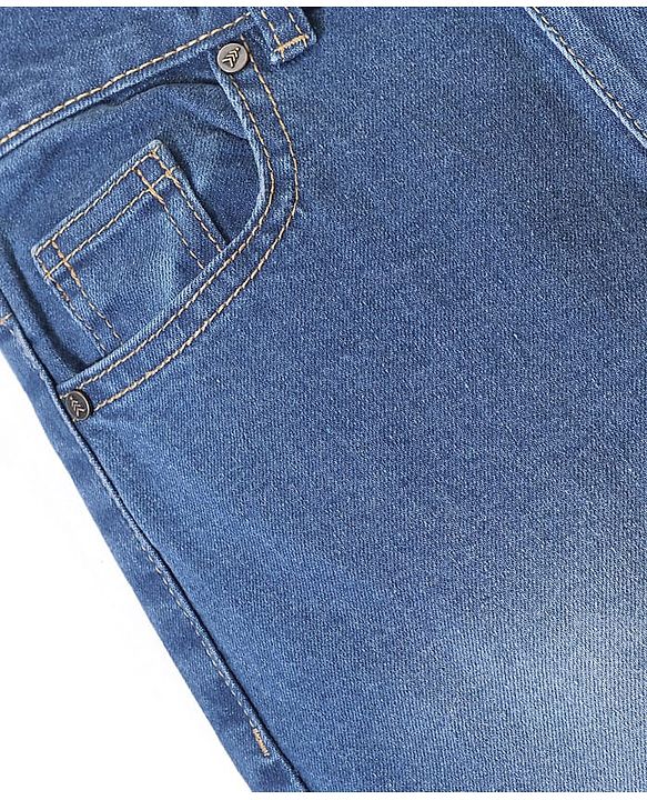 Pine Kids Cotton Rich Full Length Stretchable Denim - Mid Blue