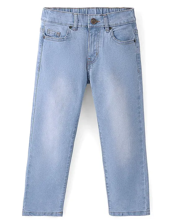 ONLY Blue Elasticated High Waist Tapered Jeans | New Look