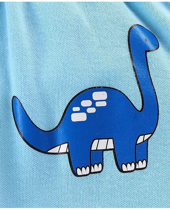 Babyhug Cotton Knit Full Length Diaper Leggings Dino Print Pack of 3 -Multicolour