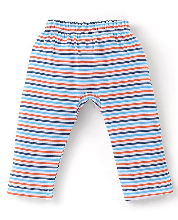 Babyhug Cotton Knit Full Length Diaper Leggings Dino Print Pack of 3 -Multicolour