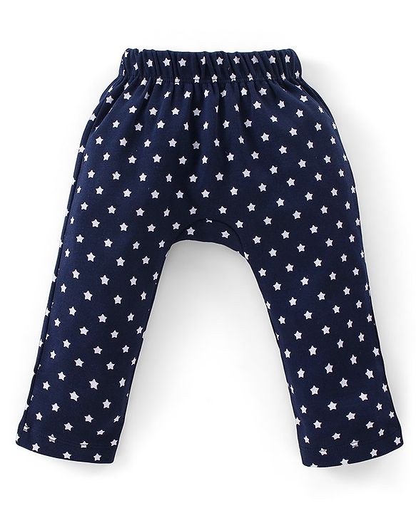 Babyhug Interlock Knit Full Length Diaper Pants Koala & Stars Print Pack of 3 - Multicolour