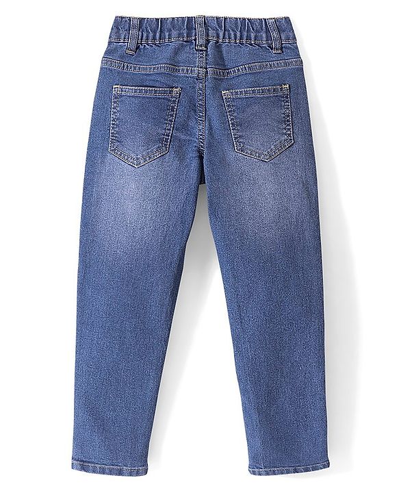 Pine Kids Ankle Length Adjustable Elasticated Waist Jeans - Mid Blue