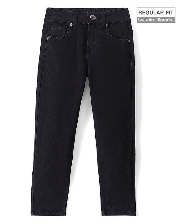 Pine Kids Cotton Rich Stretchable Jeans with Back Elastication - Black