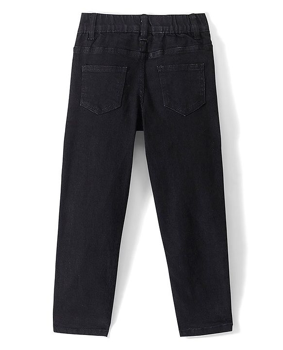 Pine Kids Cotton Rich Stretchable Jeans with Back Elastication - Black