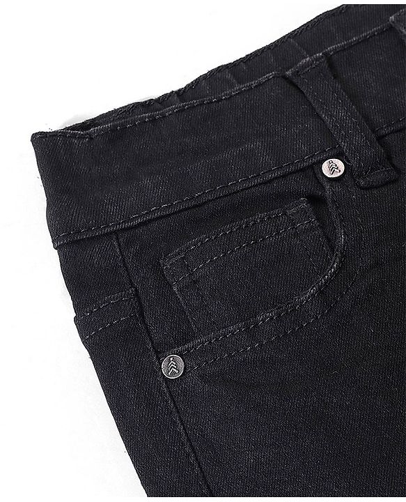 Pine Kids Cotton Rich Stretchable Jeans with Back Elastication - Black