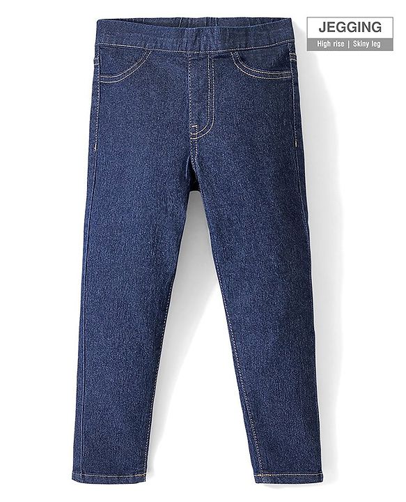 Pine Kids  Stretchable Ankle Length Jegging Fit Jeans - Dark Blue