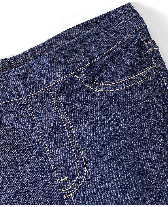 Pine Kids  Stretchable Ankle Length Jegging Fit Jeans - Dark Blue