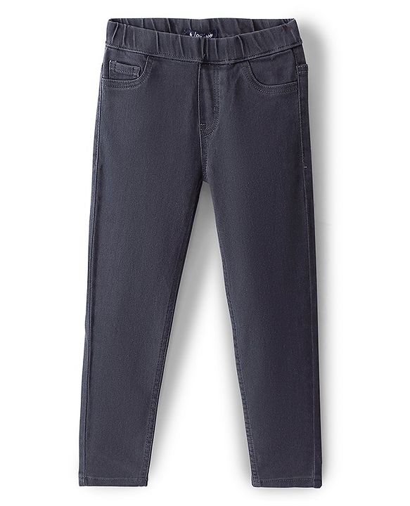 Pine Kids Denim Washed Full Length  Jeggings - Grey