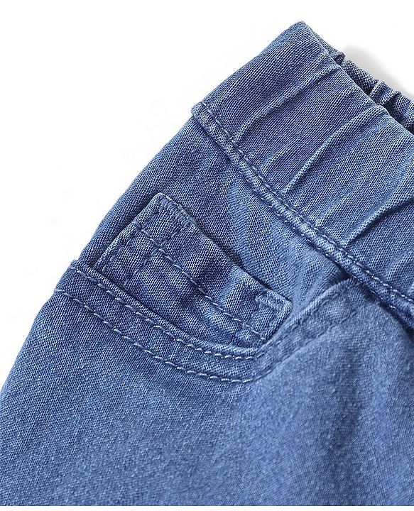 Pine Kids Cotton Full Length Jeggings Mid - Blue