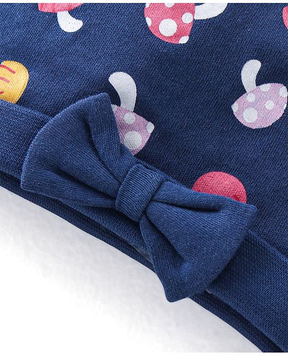 Babyhug 100% Cotton Cap with Mushroom Printed - Navy Blue