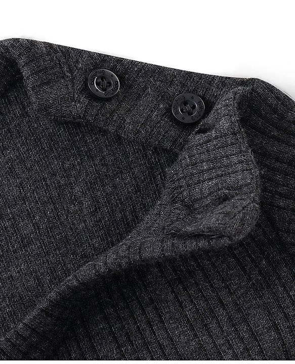Babyhug Full Sleeves Solid Thermal Vest Pack of 2 - Dark Grey