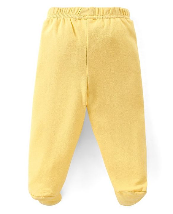 Babyhug Cotton Knit Full Length Bootie Leggings With Polka Dot Prints Pack of 3 -Multicolour