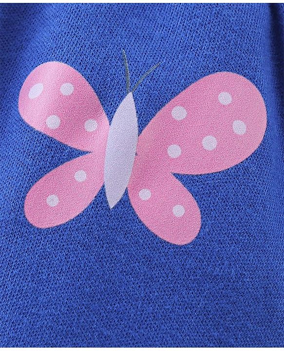Babyhug Cotton Full Length Bootie Leggings Polka Dots & Floral Printed Pack of 3 - Pink & Blue