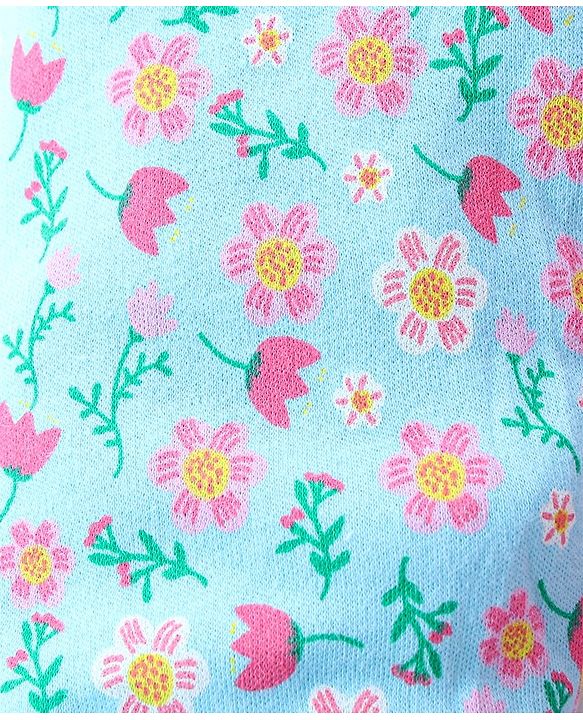 Babyhug Cotton Full Length Bootie Leggings Polka Dots & Floral Printed Pack of 3 - Pink & Blue