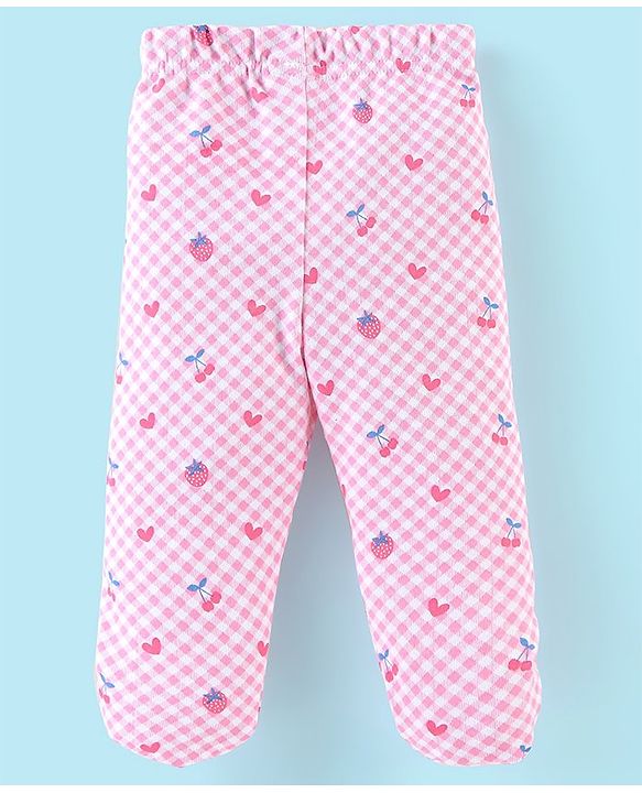 Babyhug Cotton Footed Bootie Leggings Floral Printed Pack of 3 - Multicolour