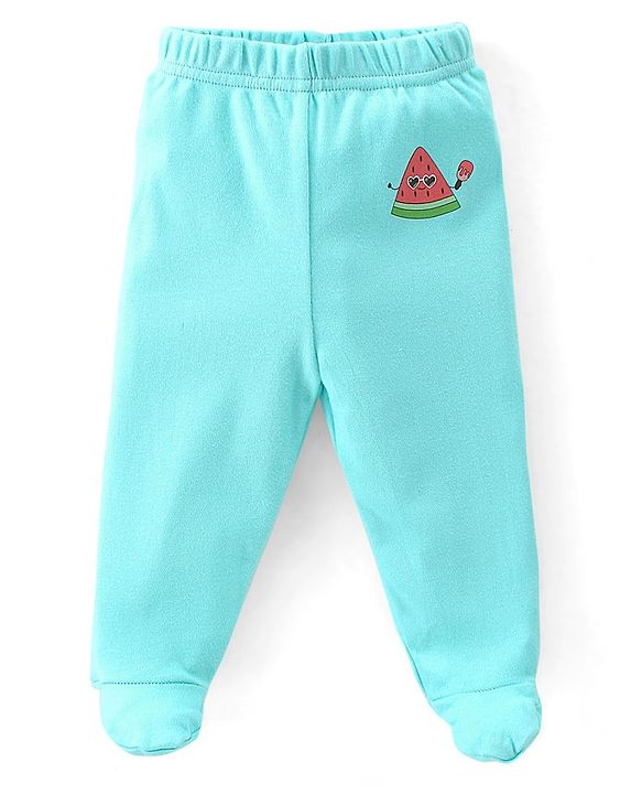 Babyhug Cotton Knit Full Length Bootie Leggings With Polka Dot Prints Pack of 3 -Multicolour