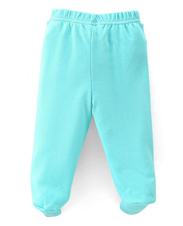 Babyhug Cotton Knit Full Length Bootie Leggings With Polka Dot Prints Pack of 3 -Multicolour