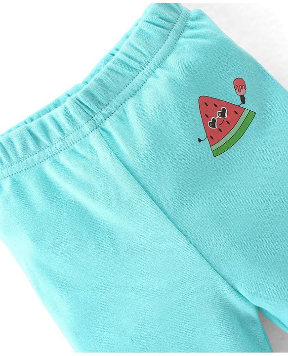 Babyhug Cotton Knit Full Length Bootie Leggings With Polka Dot Prints Pack of 3 -Multicolour