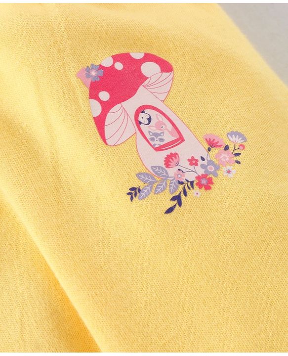 Babyhug Cotton Knit Full Length Bootie Leggings Floral Print Pack of 3 - Yellow Pink & Blue