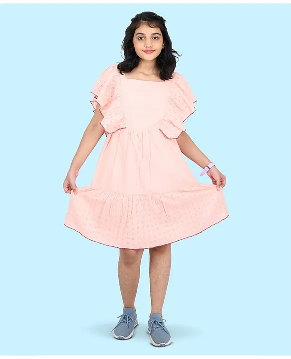 Cotton Casual Wear Ladies Knee Length Short Dress, Half Sleeves at Rs  375/piece in Delhi