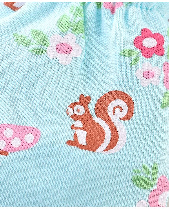 Babyhug 100% Cotton Knit Squirrel Printed Mittens Pack Of 3 - Multicolour