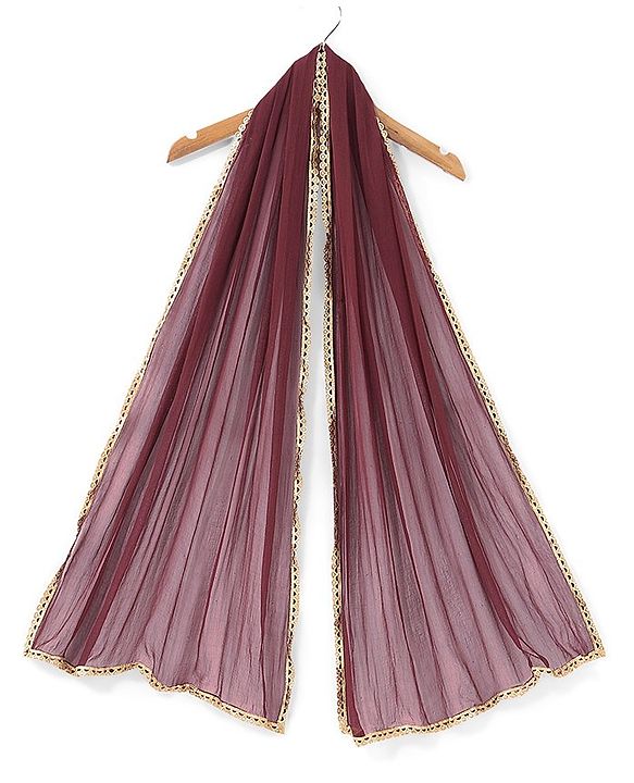 Babyhug Cotton Woven Sleeveless Choli & Lehenga Set with Dupatta Floral Print - Maroon & Blue