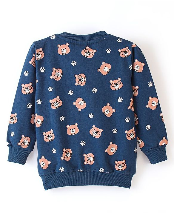 Babyhug Cotton Full Sleeves Sweatshirt With Graphics Football Print Pack Of 2 - Multicolour