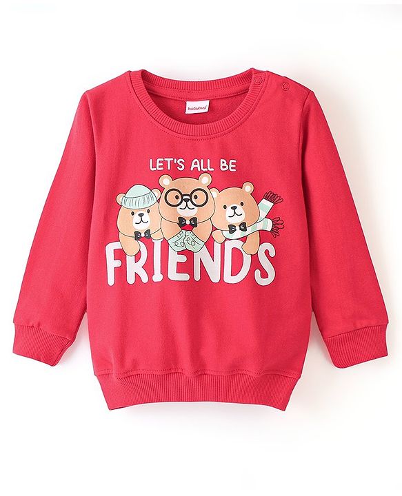 Babyhug Cotton Full Sleeves Sweatshirt With Graphics Football Print Pack Of 2 - Multicolour