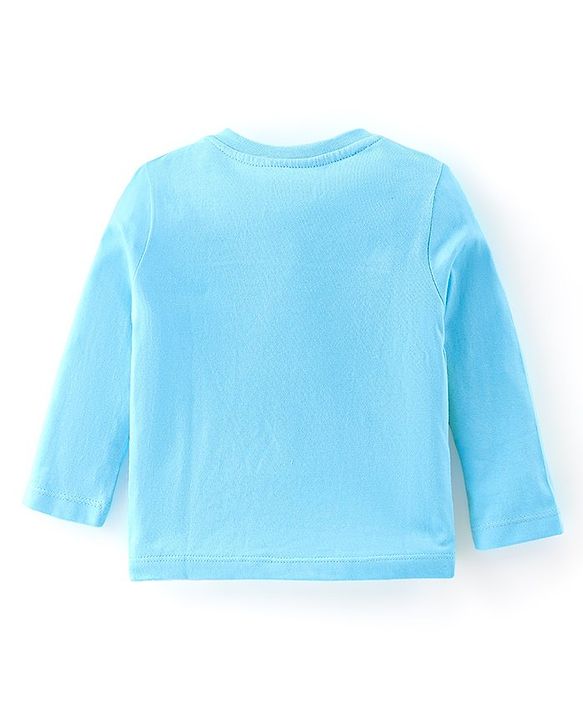 Babyhug Cotton Knit Full Sleeves Nightwear Monkey Print - Green