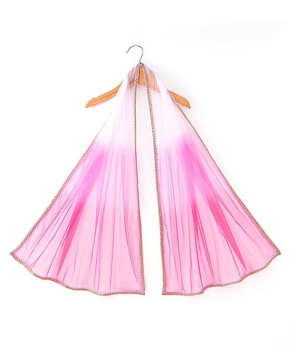 Babyhug Sleeveless Pleated Choli with Floral Printed Lehenga and Dupatta Set - Off White & Pink