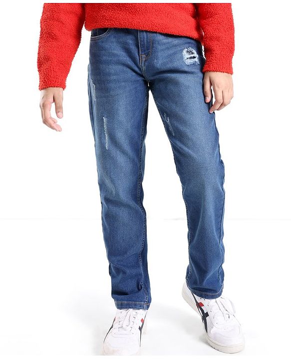 Pine Kids Full Length Jeans Inside Elasticated- Mid Blue