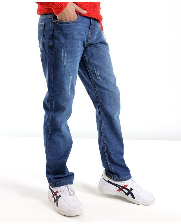 Pine Kids Full Length Jeans Inside Elasticated- Mid Blue