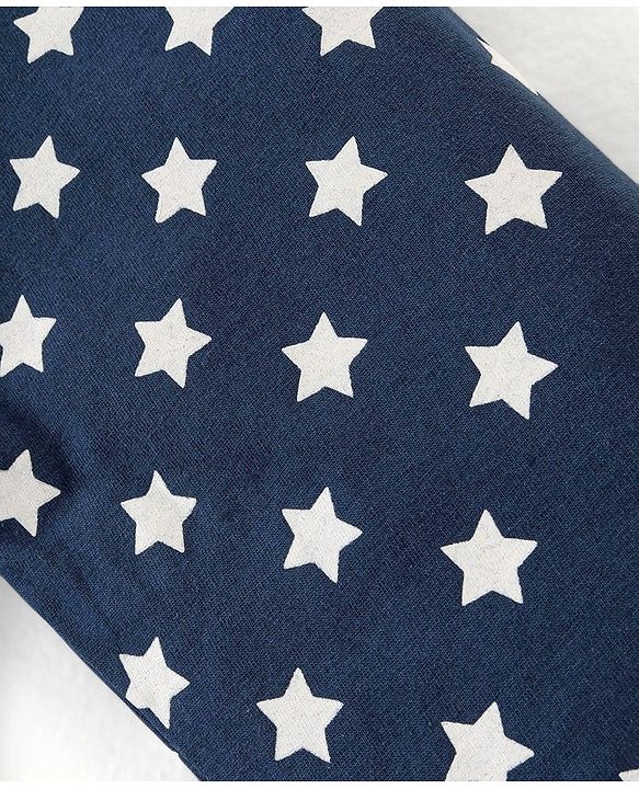 Babyhug Cotton Full Sleeves Night Suit Dino & Stars Print- Navy Blue