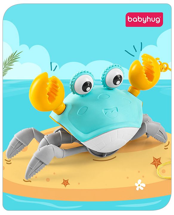 Babyhug Pull Along Crab Toy - Blue