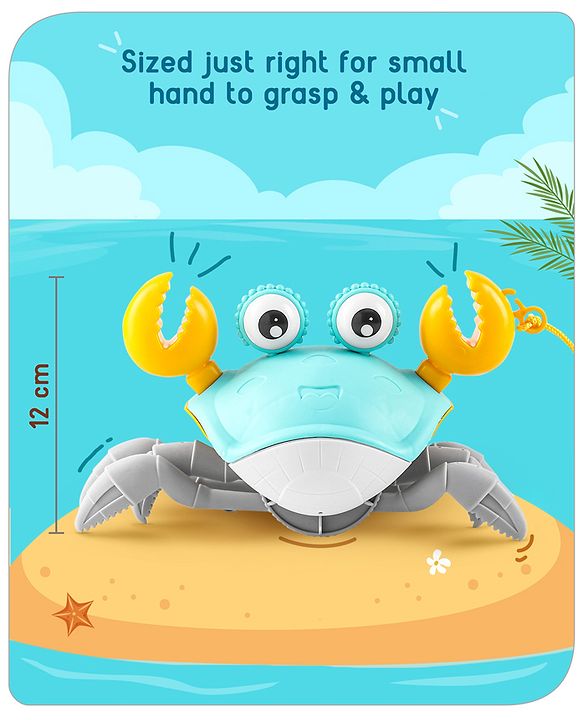 Babyhug Pull Along Crab Toy - Blue