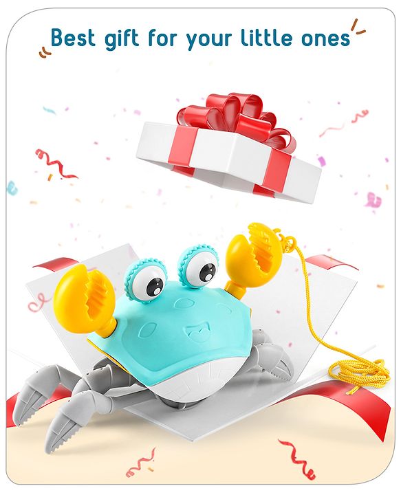Babyhug Pull Along Crab Toy - Blue