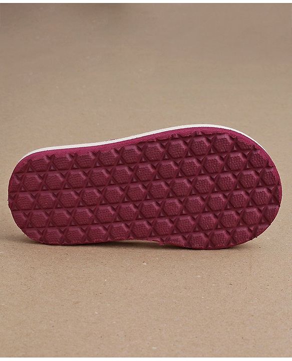 Cute Walk by Babyhug Slip On Flip Flops with Back Strap Floral Print - Pink